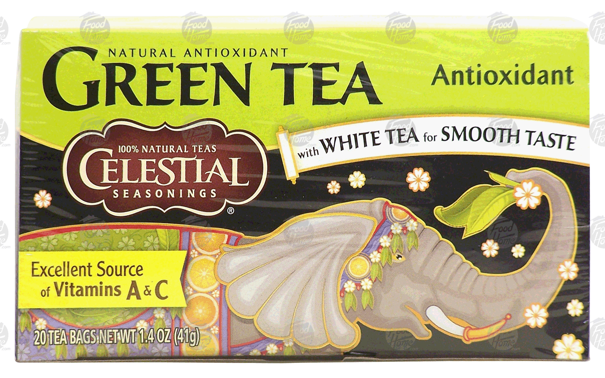 Celestial Seasonings  Decaffeinated green tea with white tea for smooth taste, natural antioxidant, 20-bags Full-Size Picture